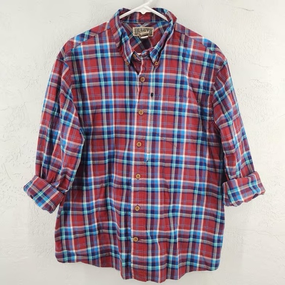 Duluth Trading Co Other - Duluth Trading Co Red and Blue Plaid Button-Down Shirt
